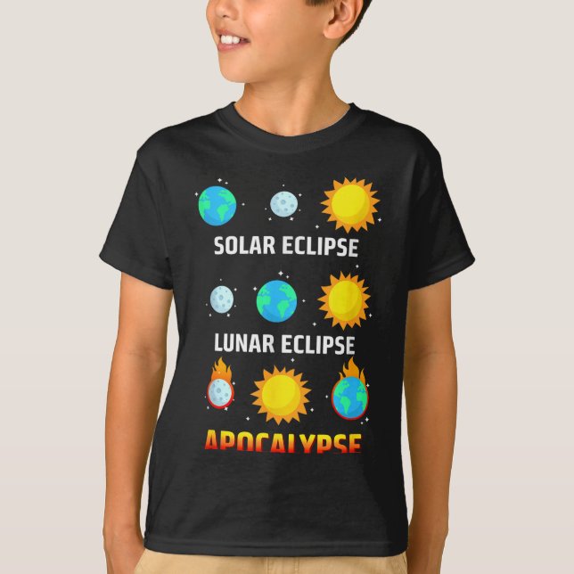 Camiseta Eclipse Solar Eclipse Lunar Apocalipse Ilustração (Frente)