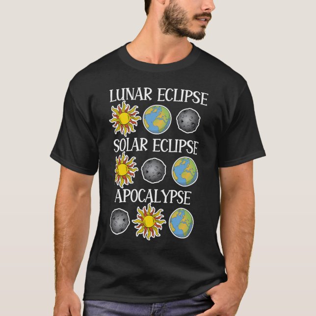 Camiseta Eclipse Solar Eclipse Solar Apocalypse Espaço Engr (Frente)