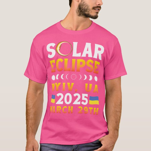 Camiseta Eclipse Solar Em Kiev Ua 2025 Março 29 Astronomia (Frente)