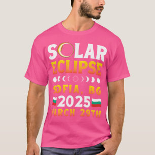 Camiseta Eclipse Solar Em Sofia Bg 2025 Março 29 Astronom