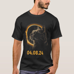 Camiseta Eclipse Solar Gato Óculos Eclipse Solar Gatos Engr