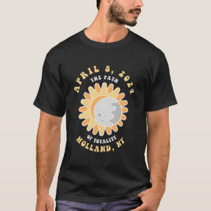 Camiseta Eclipse Solar Holanda Nova York 8 de Abril de 2024