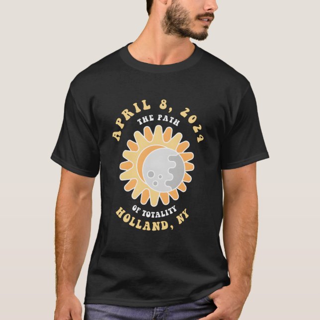 Camiseta Eclipse Solar Holanda Nova York 8 de Abril de 2024 (Frente)