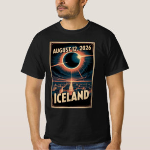 Camiseta Eclipse Solar Islândia 2026 Grupo Reykjav