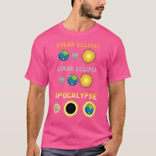 Camiseta Eclipse Solar Lunar Apocalypse Ciência Engraçada A