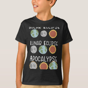Camiseta Eclipse Solar Lunar E Apocalipse Abril 8 De Abril 