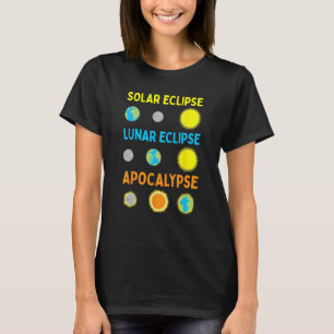 Camiseta Eclipse Solar Lunar e Apocalypse - Ciência Engraça