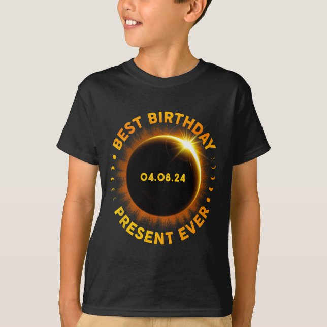 Camiseta Eclipse Solar Melhor Aniversário De Totalidade Eng (Frente)