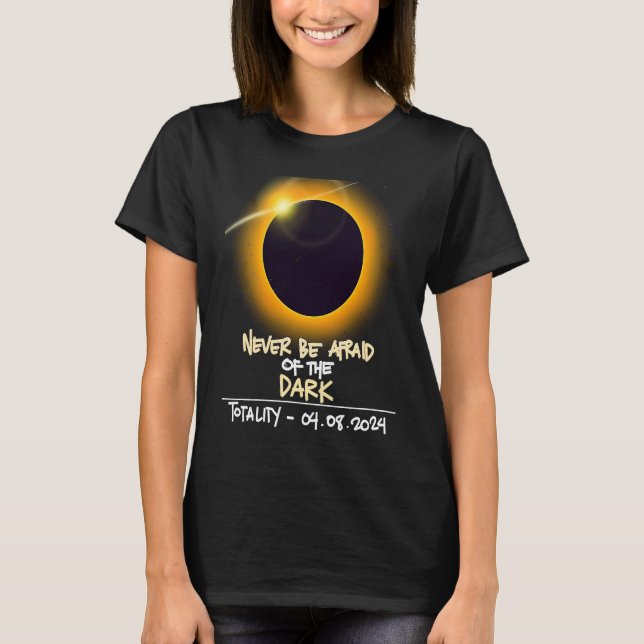 Camiseta Eclipse Solar para Homens e Mulheres Totalidade da (Frente)