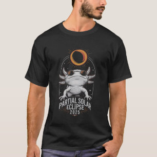 Camiseta Eclipse Solar Parcial 2025 Anfíbio Axolotl