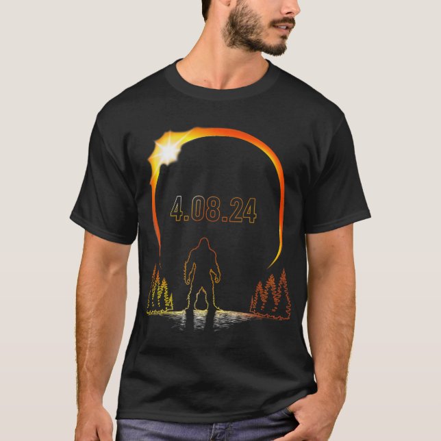Camiseta Eclipse Solar Sasquatch Totality 2024 Eclipse (Frente)