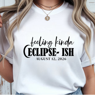 Camiseta Eclipse Solar Sentindo-me Meio Eclipse-iano Celest