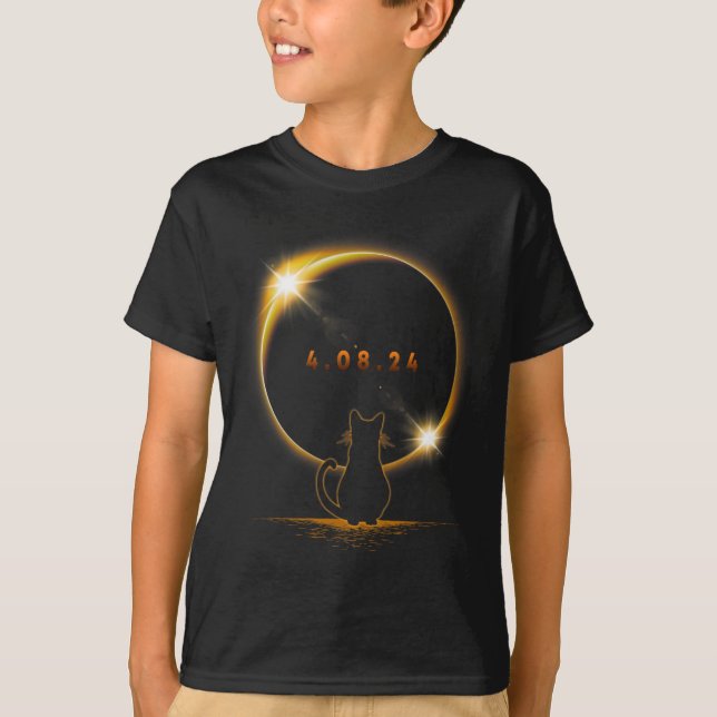Camiseta Eclipse Solar T Óculos Eclipse Solares Vestindo Ga (Frente)