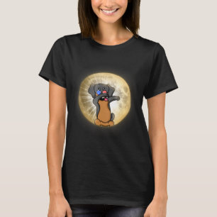 Camiseta Eclipse Solar Total 2017 Dabbing Dachshund Moon