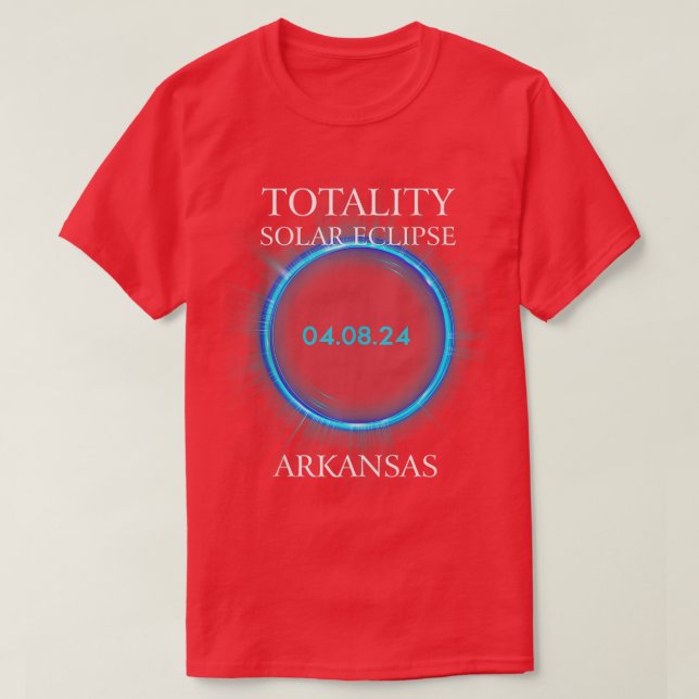 Camiseta Eclipse Solar Total 2024 Arkansas 040824 Astronomi (Frente do Design)