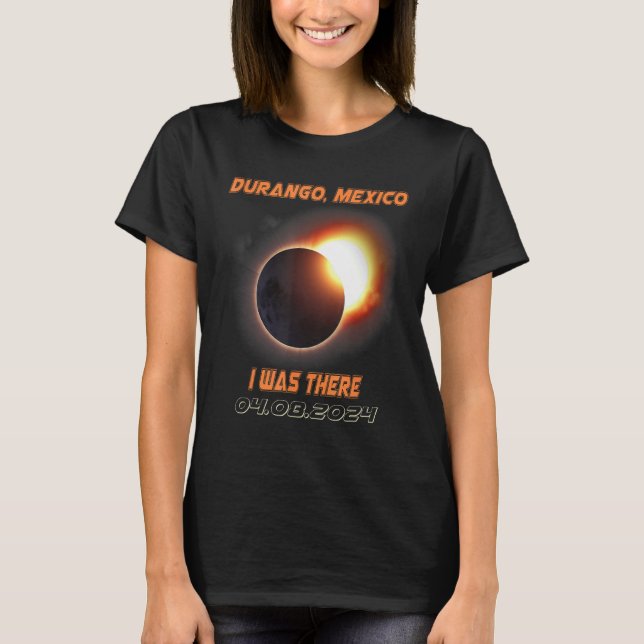 Camiseta Eclipse Solar Total 2024 Durango México 1 (Frente)