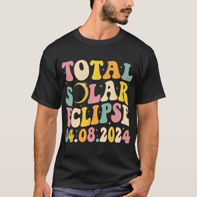 Camiseta Eclipse Solar Total 2024 Homens Vertro Solares com (Frente)