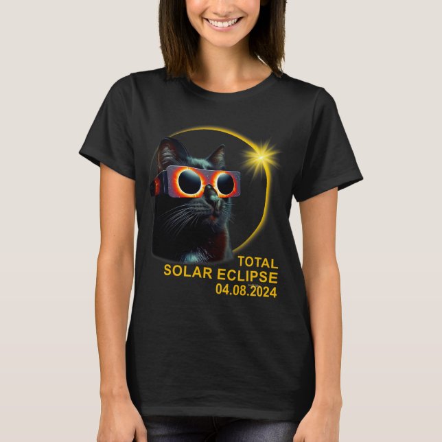 Camiseta Eclipse Solar Total 2024 Kids De Eclipse Solar Cut (Frente)