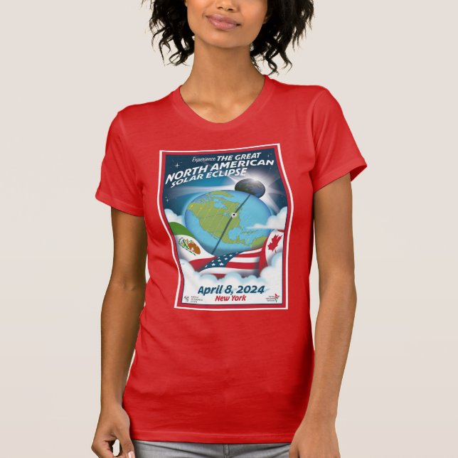 Camiseta Eclipse Solar Total 2024 Nova Iorque (Frente)