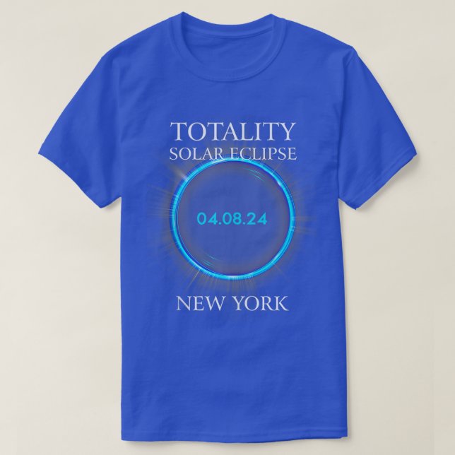 Camiseta Eclipse Solar Total 2024 Nova York 040824 Astronom (Frente do Design)