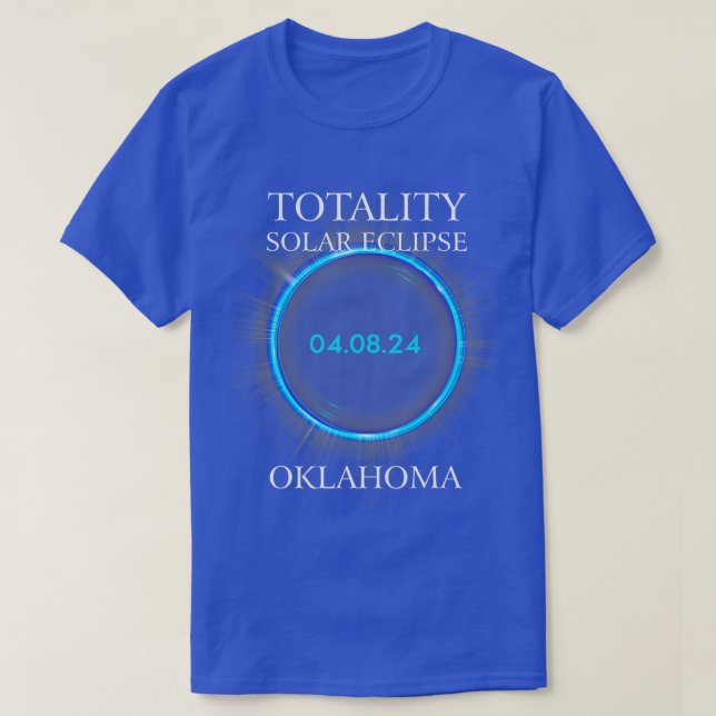 Camiseta Eclipse Solar Total 2024 Oklahoma 040824 Astronomi (Frente do Design)