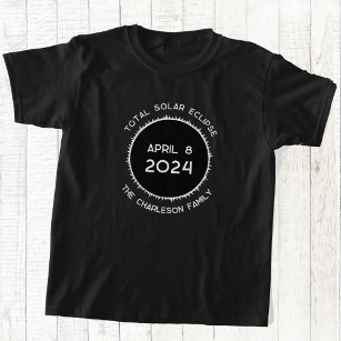 Camiseta Eclipse Solar Total 2024 T-Shirt Personalizado