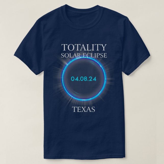Camiseta Eclipse Solar Total 2024 Texas 040824 Astronomy Lo (Frente do Design)