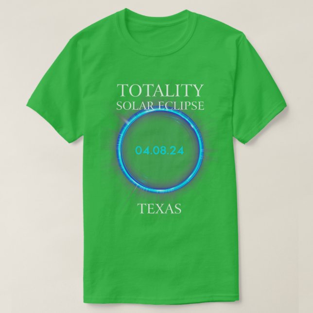 Camiseta Eclipse Solar Total 2024 Texas 040824 Astronomy Lo (Frente do Design)