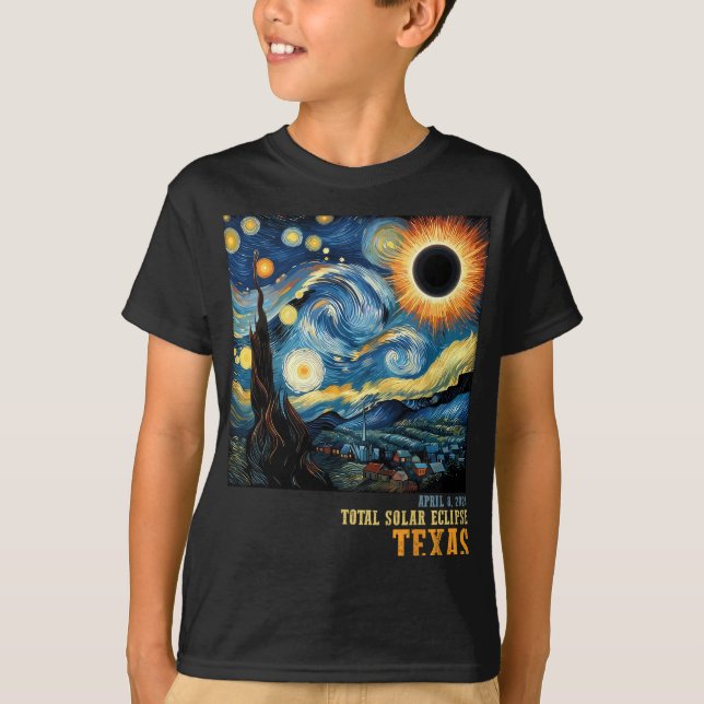 Camiseta Eclipse Solar Total 2024 Texas For Men Women (Frente)