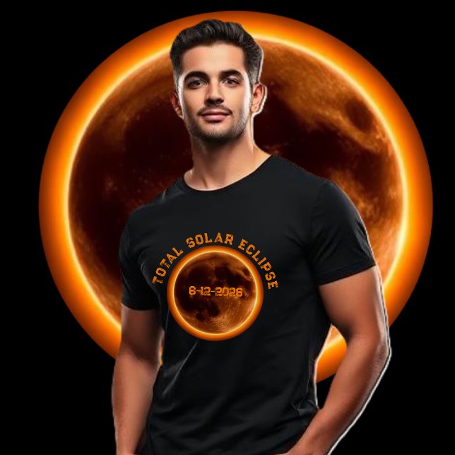 Camiseta Eclipse Solar Total 2026 (Total Solar Eclipse 2026- t shirt August 12 2026 )