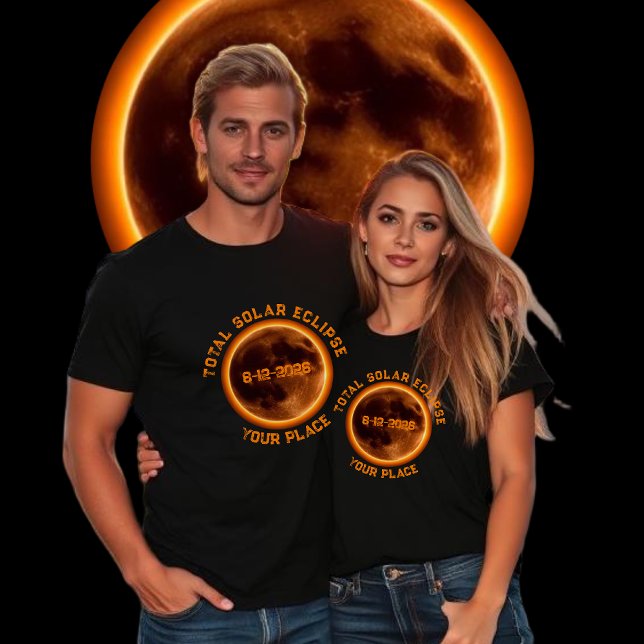 Camiseta Eclipse Solar Total 2026 (Total Solar Eclipse August 12, 2026 t shirts)