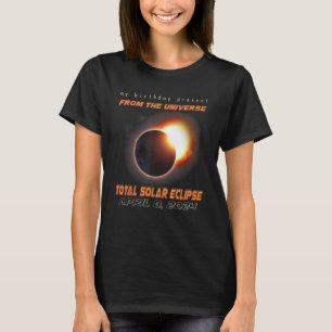 Camiseta Eclipse Solar Total Abr 8 2024 Aniversário