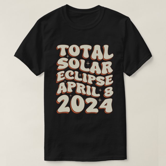 Camiseta Eclipse Solar Total Abril 8 2024 (Frente do Design)
