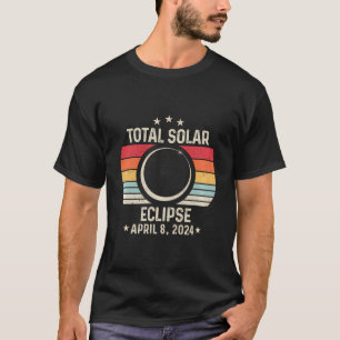 Camiseta Eclipse Solar Total Abril 8 2024 Astronomia Retroa