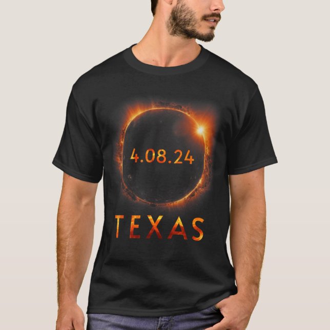Camiseta Eclipse Solar Total Abril 8 2024 Eclip Solar Texas (Frente)