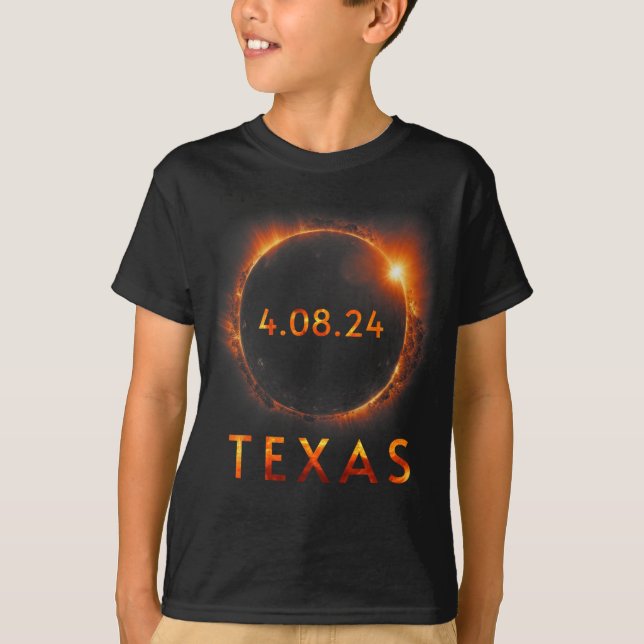 Camiseta Eclipse Solar Total Abril 8 2024 Eclip Solar Texas (Frente)