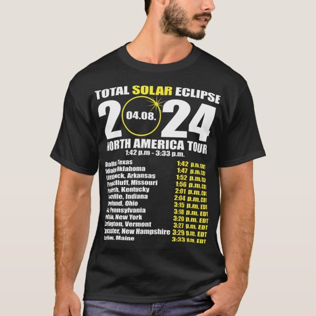 Camiseta Eclipse Solar Total Abril 8 Caminho Do Eclipse 3 (Frente)