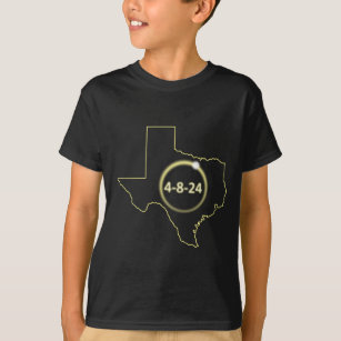 Camiseta Eclipse Solar Total de Corona Texas 2024