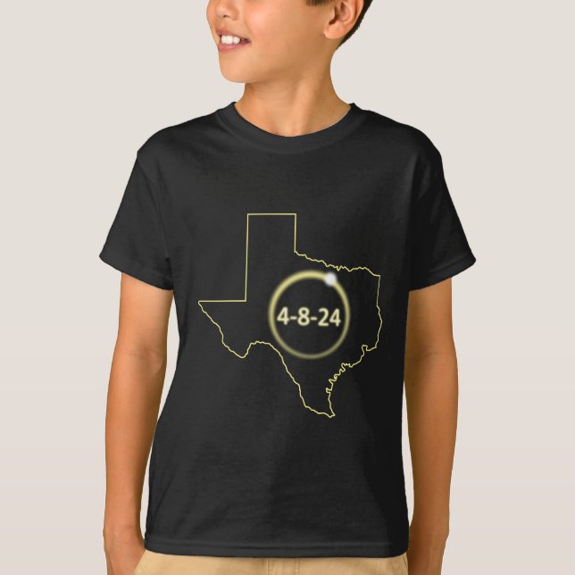 Camiseta Eclipse Solar Total de Corona Texas 2024 (Frente)