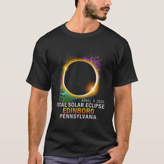 Camiseta Eclipse Solar Total de Eclipse 2024 da Pensilvânia (Frente)