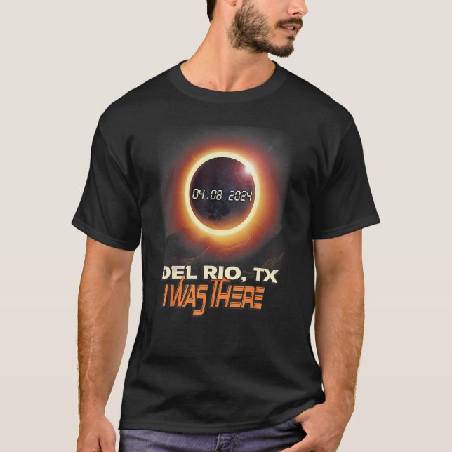 Camiseta Eclipse Solar Total Del Rio Texas TX (Frente)