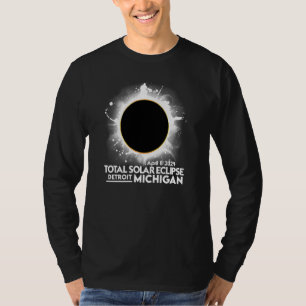 Camiseta Eclipse Solar Total Detroit Michigan 8 de Abril de