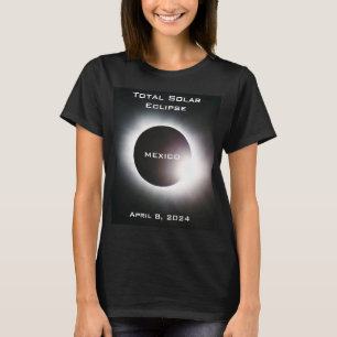 Camiseta Eclipse solar total do MÉXICO 8 de abril de 2024
