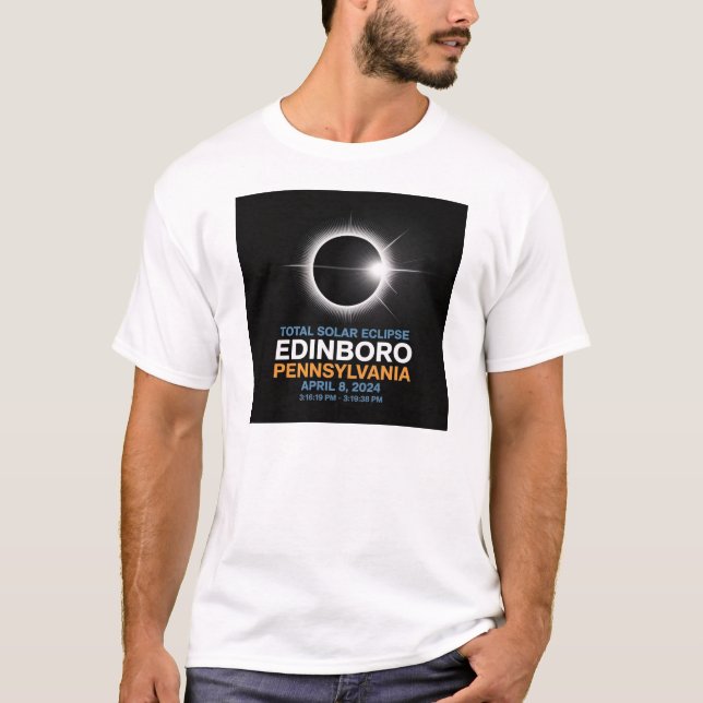 Camiseta Eclipse Solar Total Edinboro (Frente)
