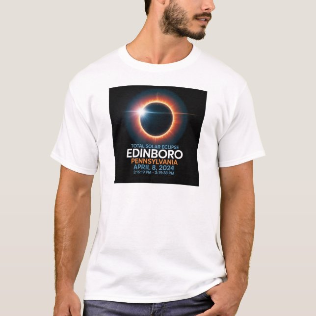 Camiseta Eclipse Solar Total Edinboro (Frente)