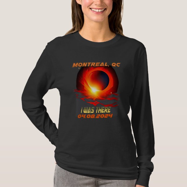 Camiseta Eclipse Solar Total Eu Estive Lá Montreal Quebec C (Frente)