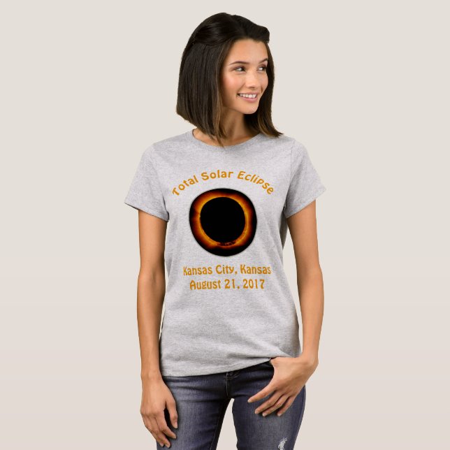 Camiseta Eclipse Solar Total (Kansas City, Kansas) (Frente Completa)
