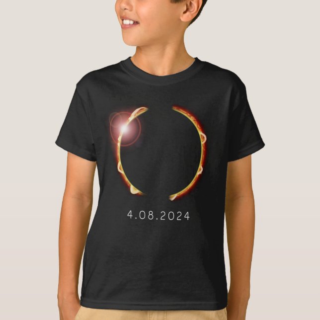 Camiseta Eclipse Solar Total Sun 8 de abril de 2024 (Frente)