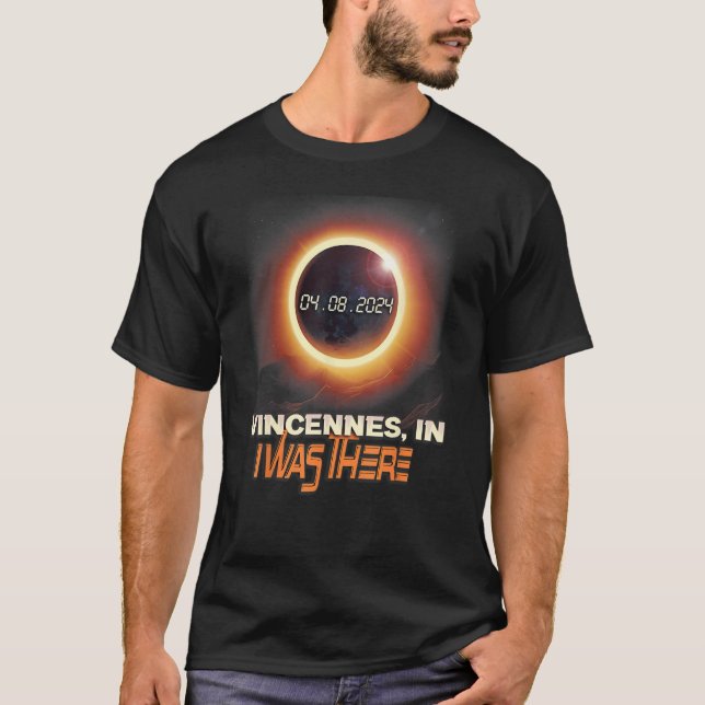 Camiseta Eclipse Solar Total Vincennes Indiana (Frente)