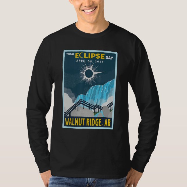 Camiseta Eclipse Solar Total Vintage Walnut Ridge Arkansas  (Frente)